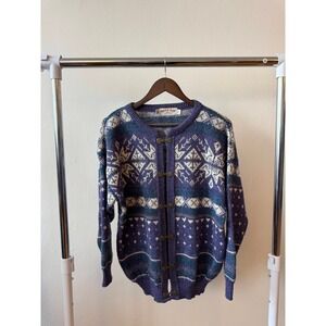 Vintage James Pringle Fair Isle Wool Cardigan | Made in UK